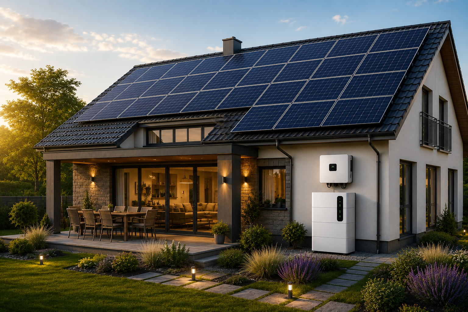 15 kW szigetüzemű napelemes rendszer akkumulátoros tárolással