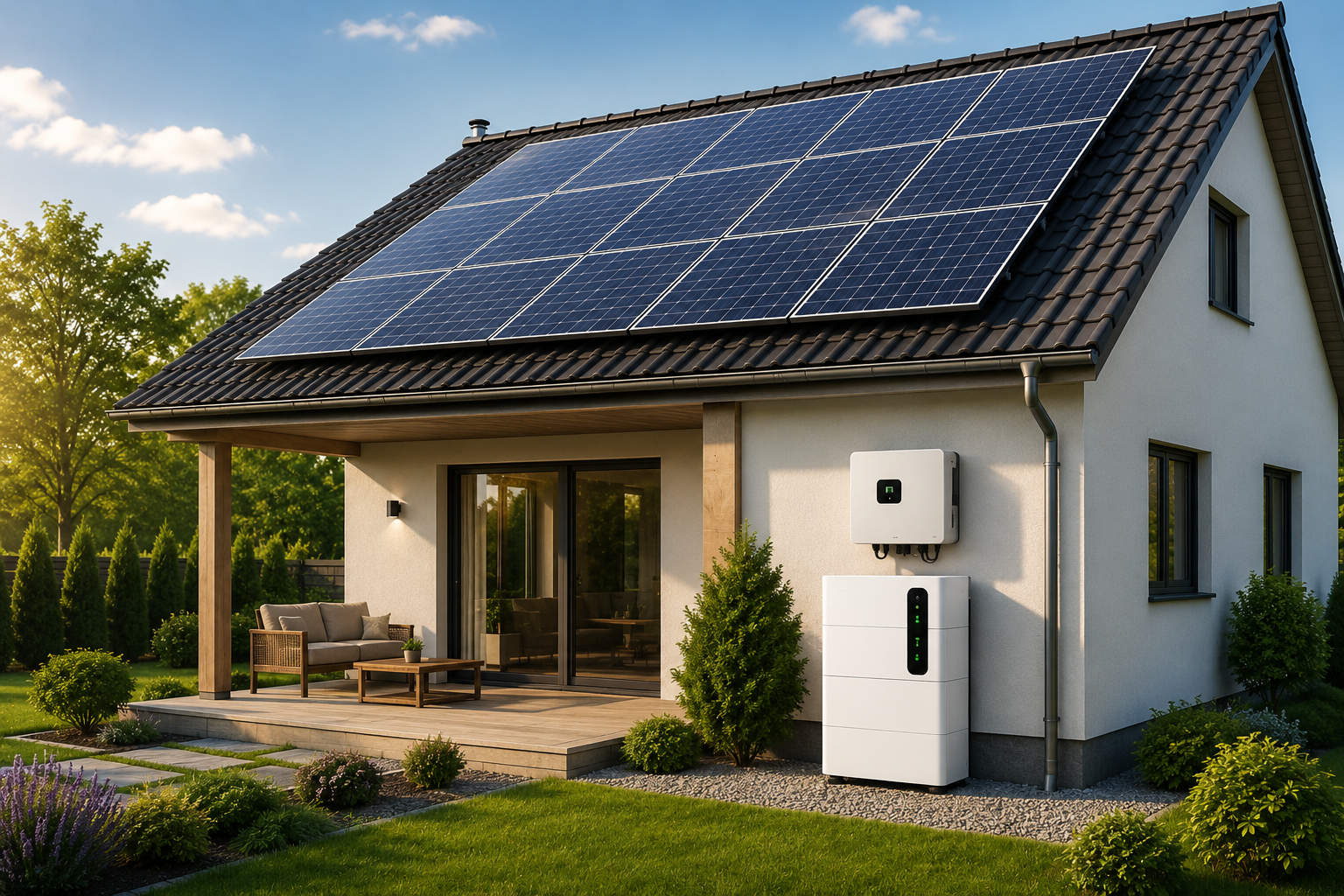 5 kW szigetüzemű napelemes rendszer akkumulátorral